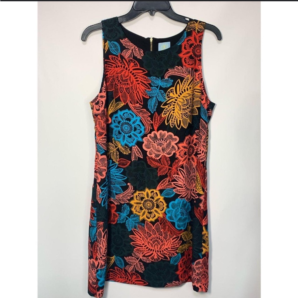 CeCe Women's Floral Sleeveless Mini Shift Dress Multicolor Size 2